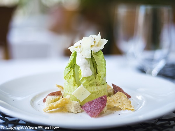 A photograph of The Regent Caesar Salad.
at the Regent Palms Resort, Providenciales (Provo), Turks and Caicos Islands.